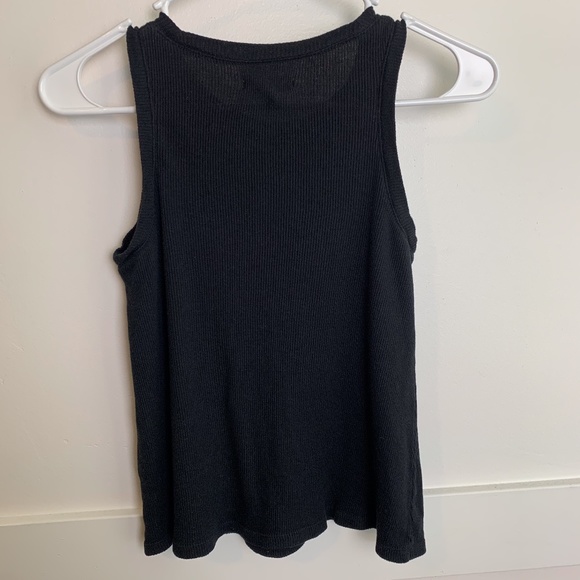 Madewell Black Ribbed Tank Top - Picture 2 of 5